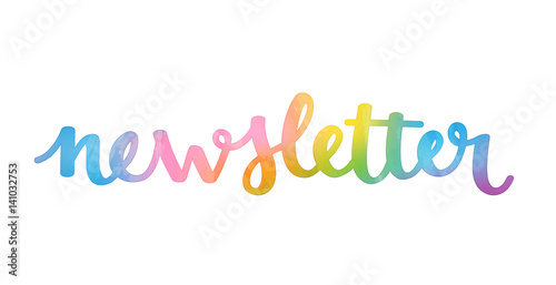 NEWSLETTER hand lettering icon