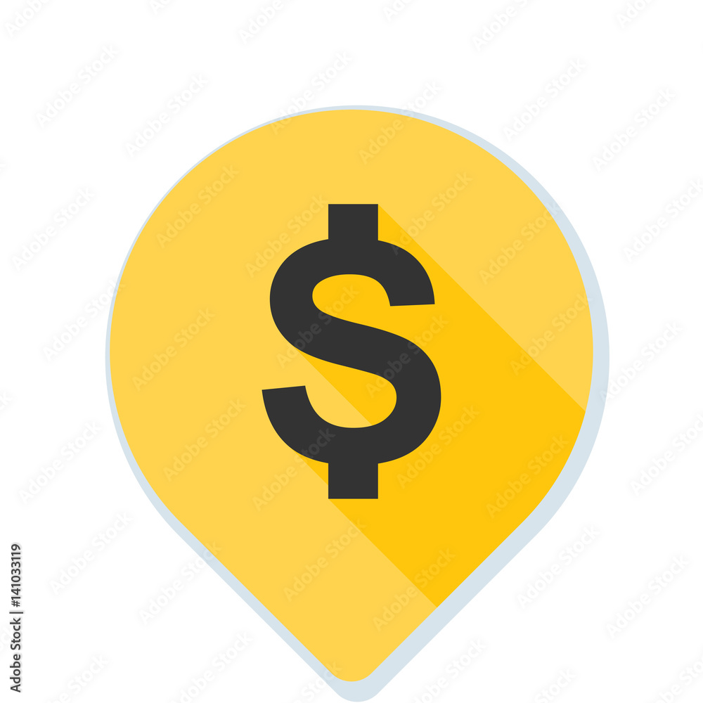 Dollar Bank Navigation Pointer illustration Dollar Bank Navigation Pointer illustration