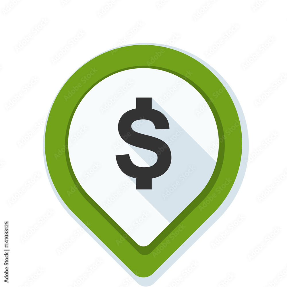 Dollar Bank Navigation Pointer illustration Dollar Bank Navigation Pointer illustration