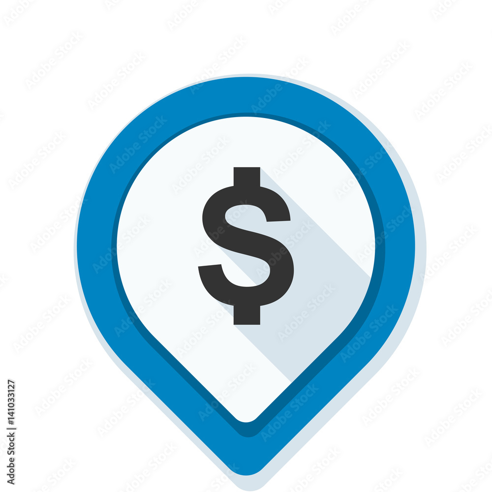 Dollar Bank Navigation Pointer illustration Dollar Bank Navigation Pointer illustration