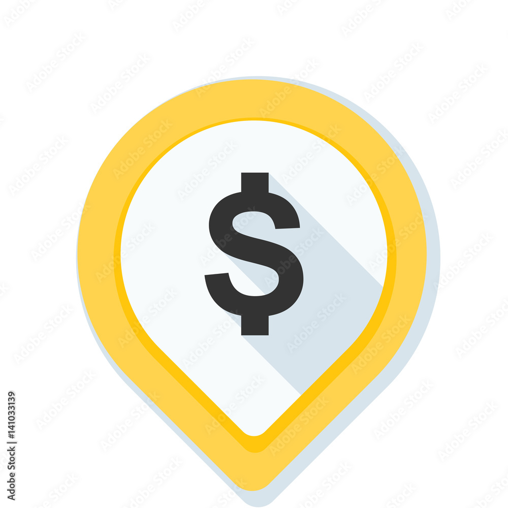 Dollar Bank Navigation Pointer illustration Dollar Bank Navigation Pointer illustration