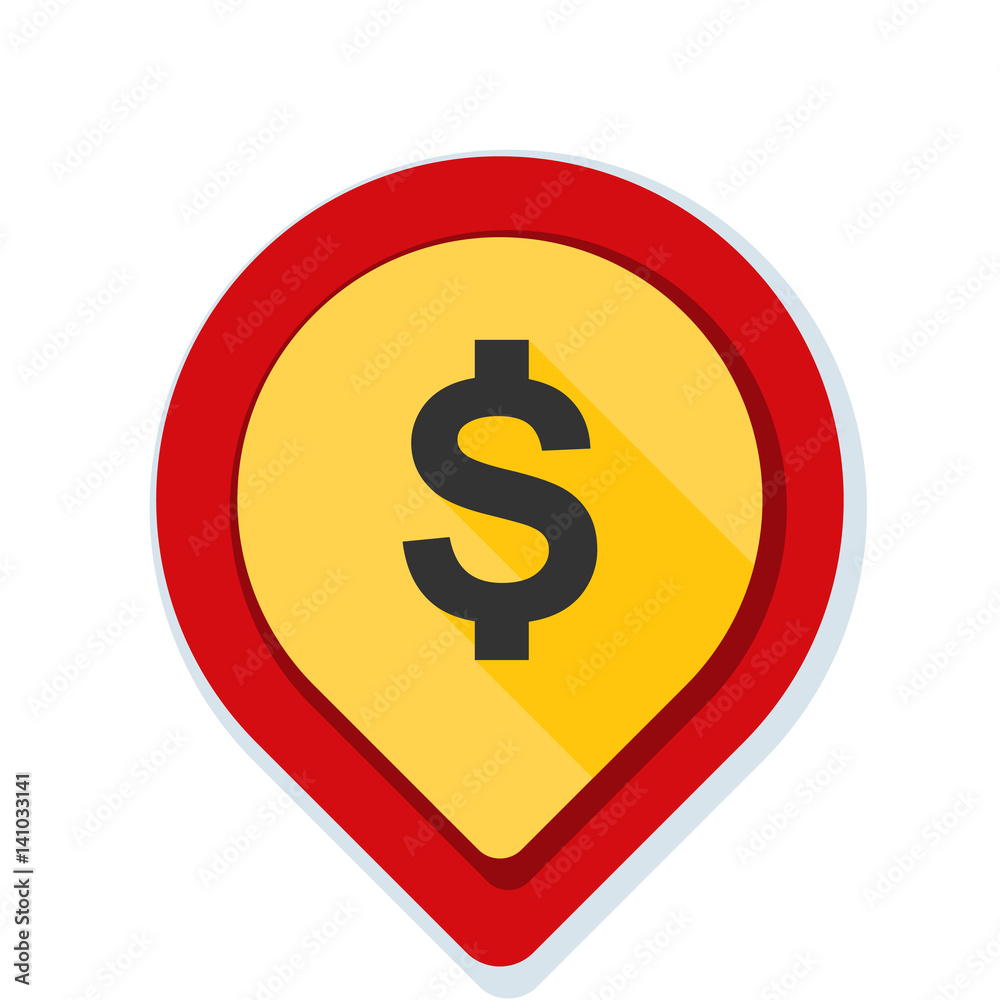 Dollar Bank Navigation Pointer illustration Dollar Bank Navigation Pointer illustration