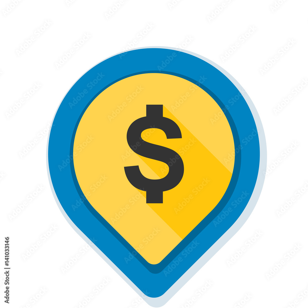 Dollar Bank Navigation Pointer illustration Dollar Bank Navigation Pointer illustration