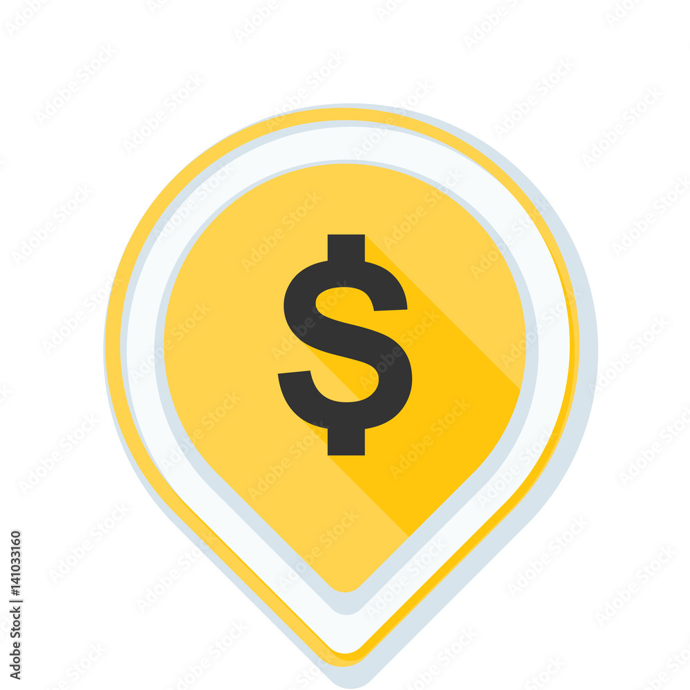 Dollar Bank Navigation Pointer illustration Dollar Bank Navigation Pointer illustration