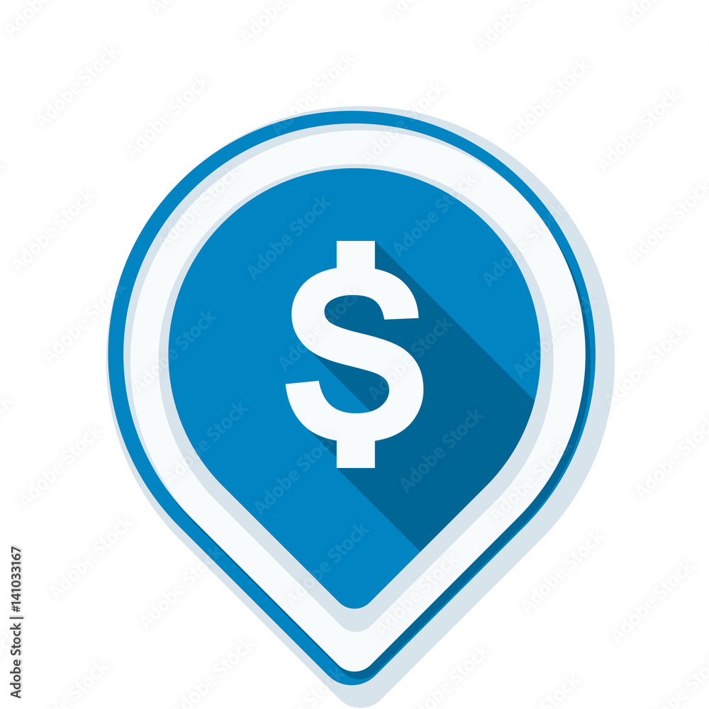 Dollar Bank Navigation Pointer illustration Dollar Bank Navigation Pointer illustration