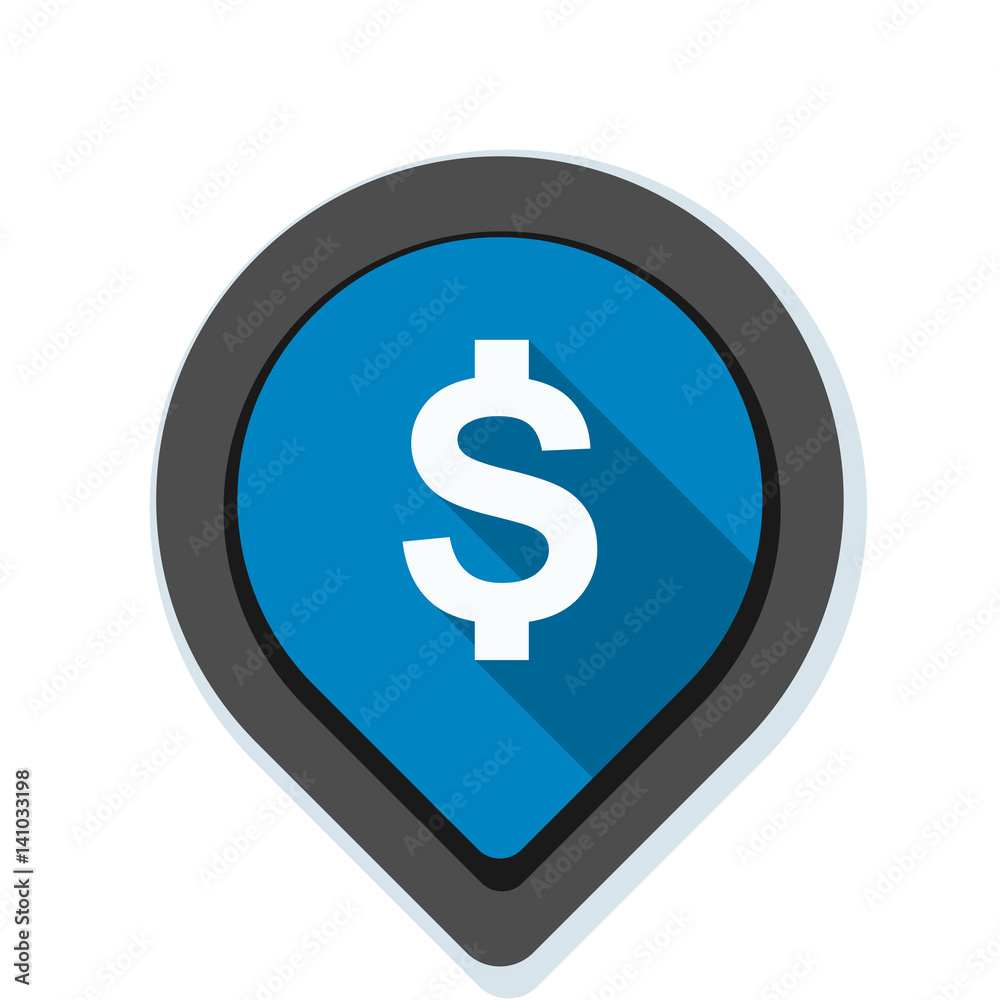 Dollar Bank Navigation Pointer illustration Dollar Bank Navigation Pointer illustration