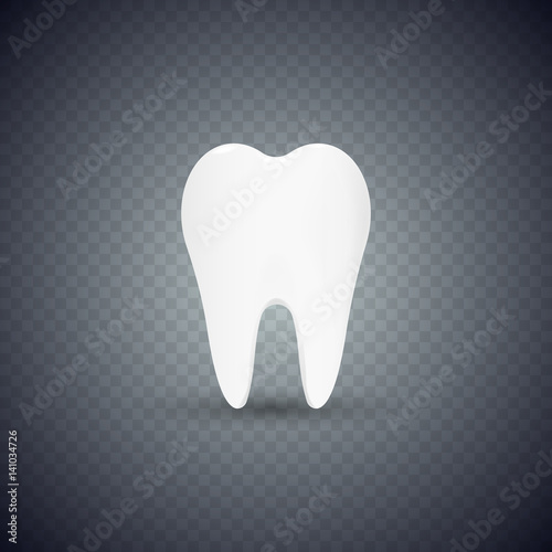 Realistic Teeth isolated on transparent background. Vector illustration.