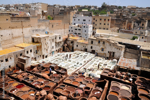Africa - Marocco - Fez - concerie di pelle