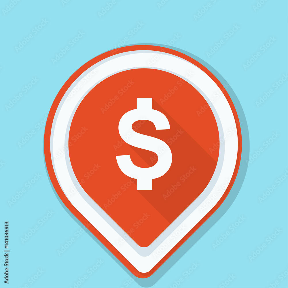 Dollar Bank Navigation Pointer illustration Dollar Bank Navigation Pointer illustration