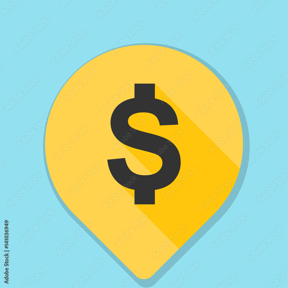 Dollar Bank Navigation Pointer illustration Dollar Bank Navigation Pointer illustration