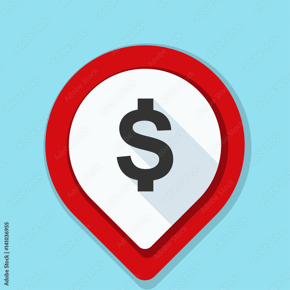 Dollar Bank Navigation Pointer illustration Dollar Bank Navigation Pointer illustration