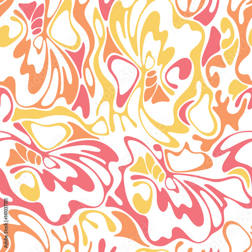 Vector color hand-drawing wave sunny background. Gradient abstract fire texture.
