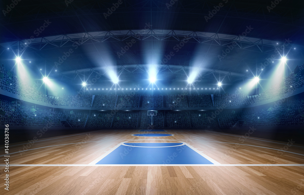 Fototapeta premium Basketball arena,3d rendering