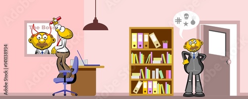 Working at the office - boss arriving 2