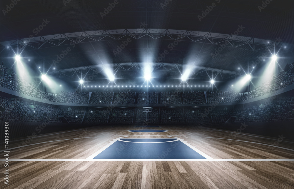 Fototapeta premium Basketball arena,3d rendering