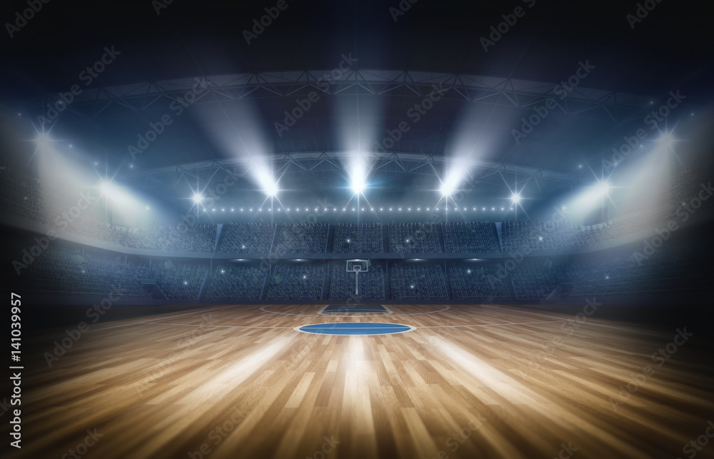 Fototapeta premium Basketball arena,3d rendering