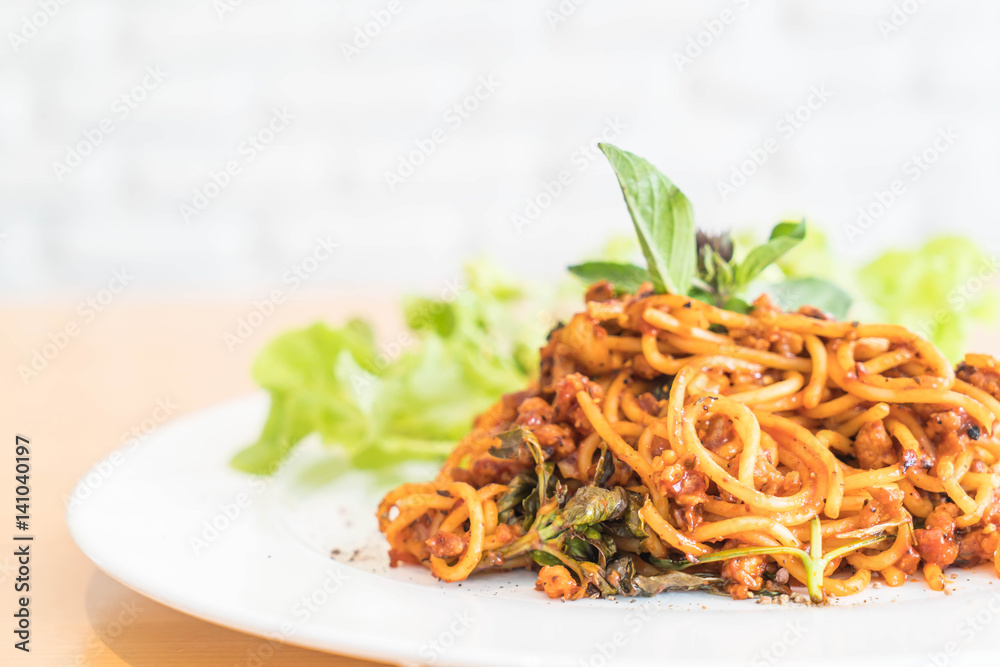 spaghetti pork with tomatoes sauce spaghetti pork with tomatoes sauce