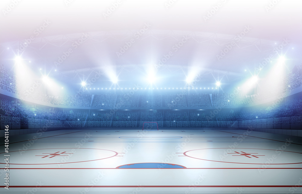 Fototapeta premium Stadion hokejowy wizualizacja 3D