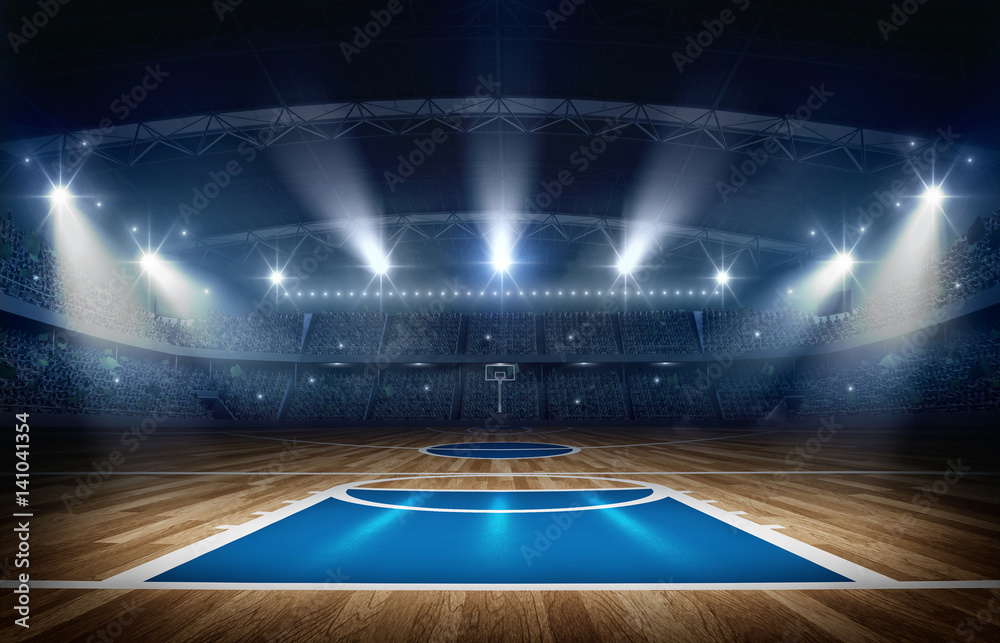 Fototapeta premium Basketball arena,3d rendering