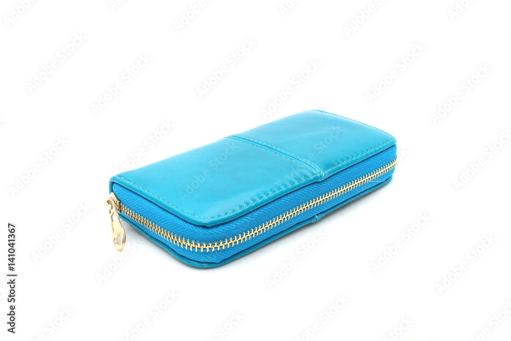 blue purse on isolated blue purse on isolated