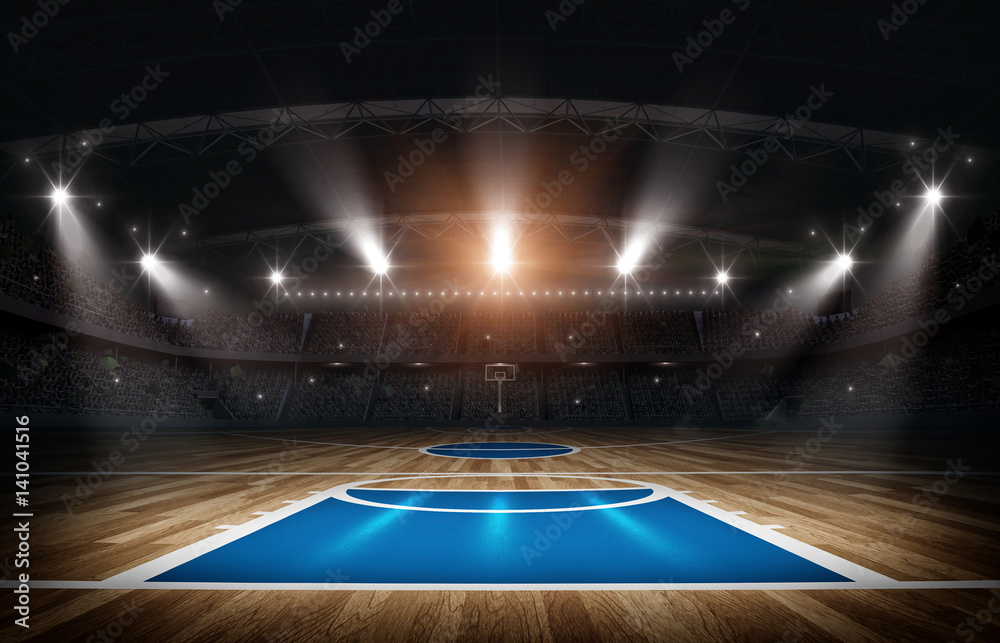 Basketball arena,3d rendering