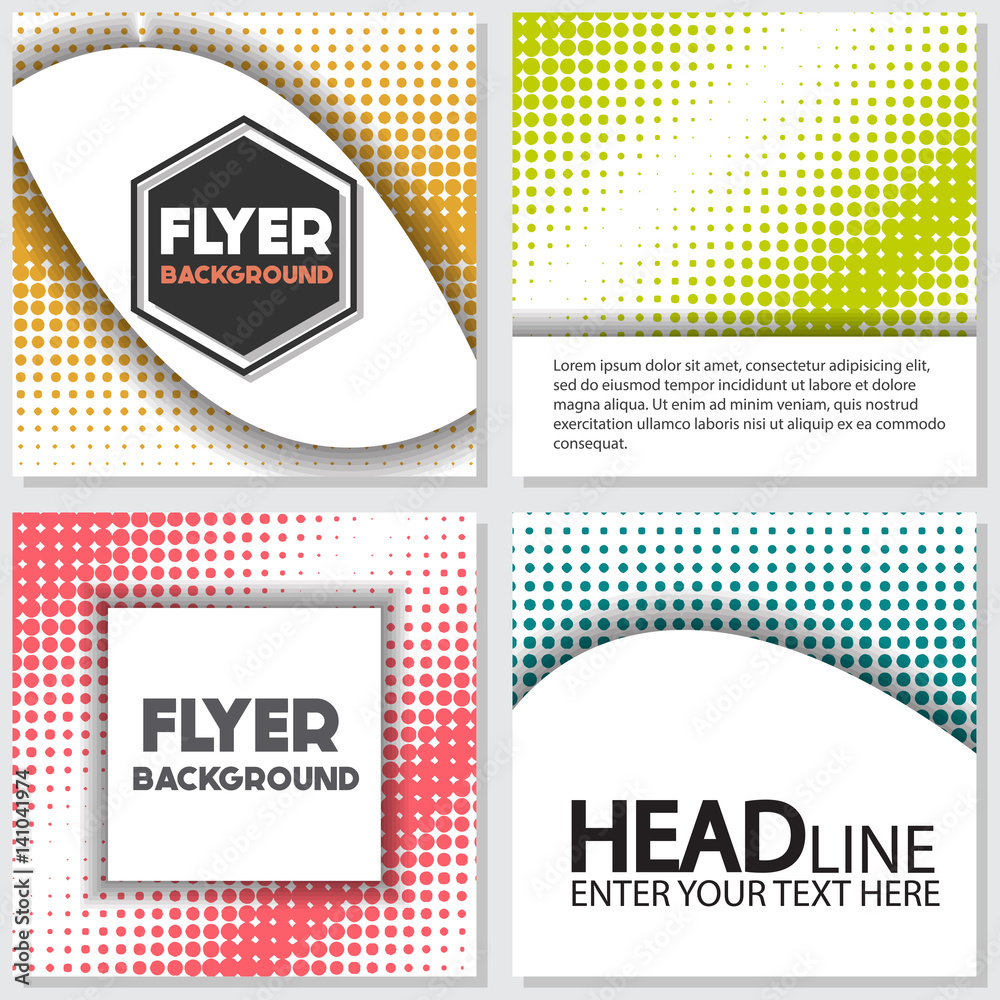 halftone Flyer style background Design Template