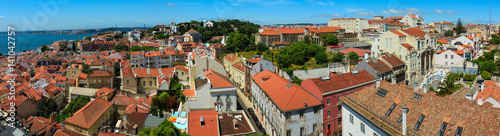 Lisbon city summer panorama, Portugal.