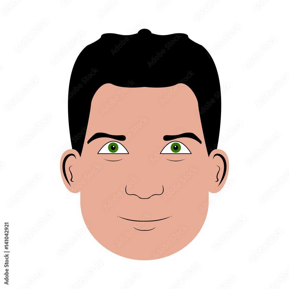 Isolated portrait of a man, Vector illustration Isolated portrait of a man, Vector illustration