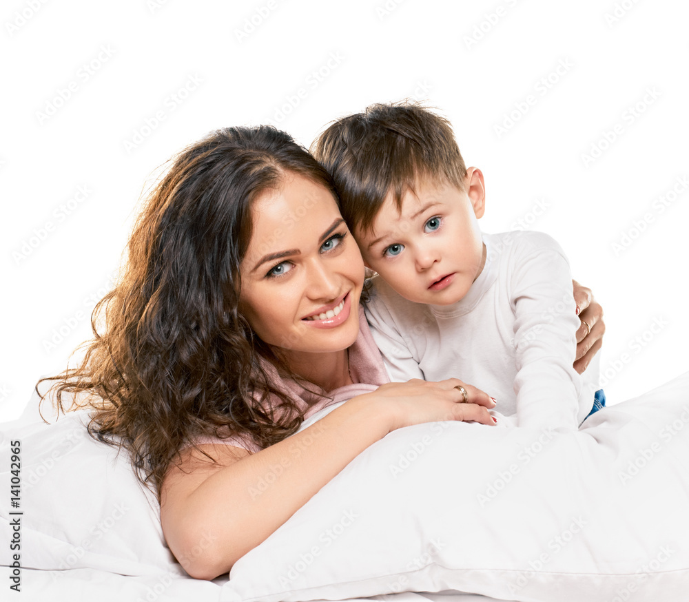 Mother embracing son Mother embracing son