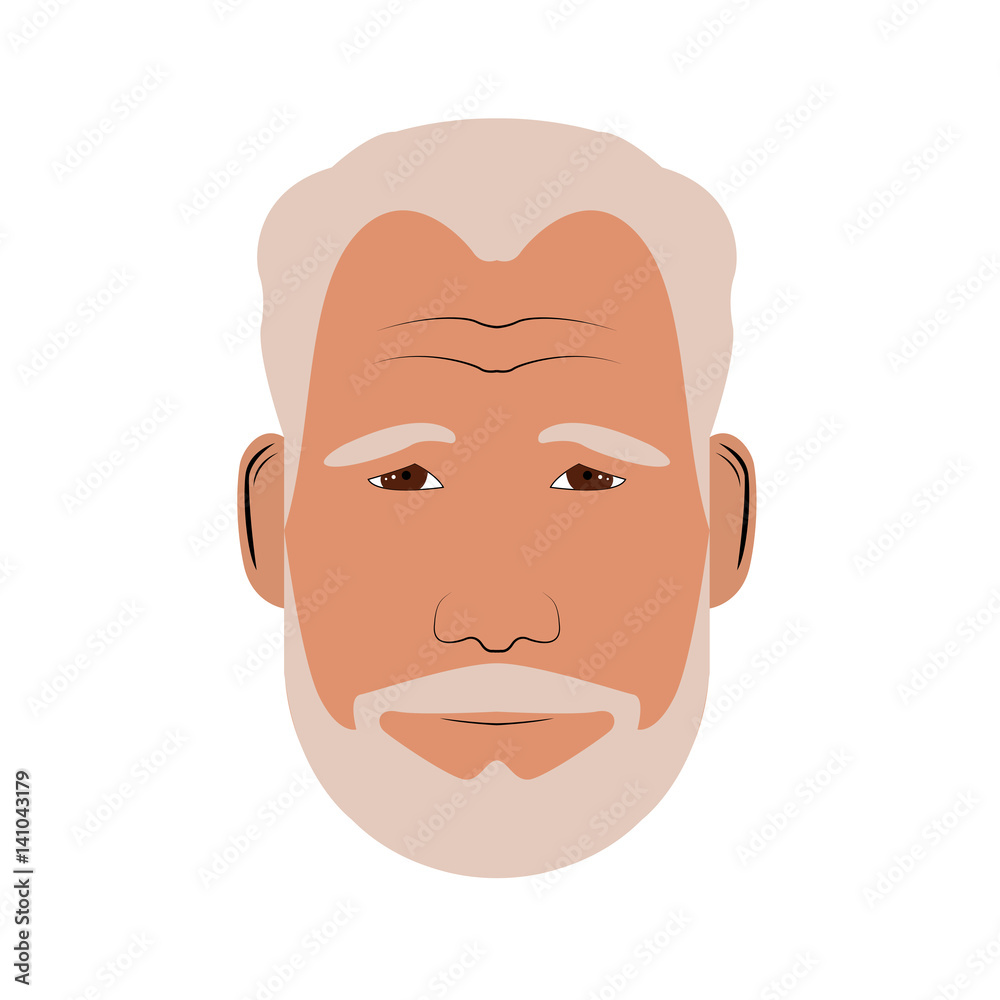 Isolated portrait of a man, Vector illustration