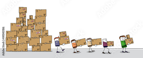 Stockage et rangement de carton - manutention
