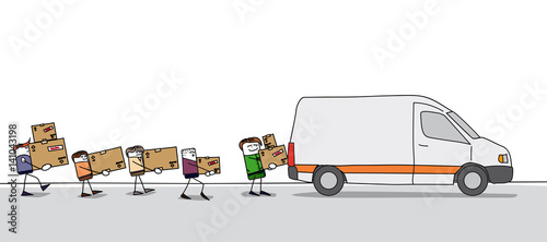 Déménagement et transport des cartons