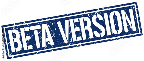 beta version square grunge stamp