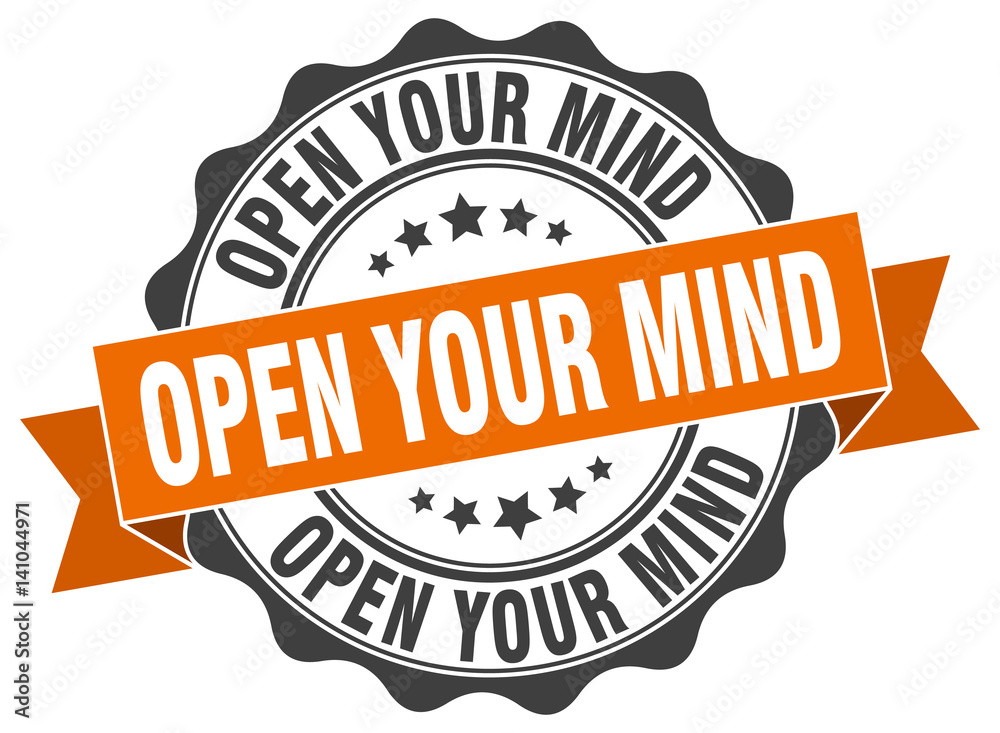 Fototapeta premium open your mind stamp. sign. seal