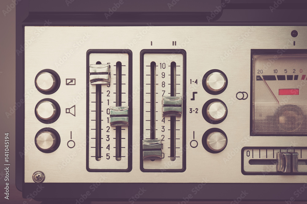 Bobbin tape recorder retro micrphone. HD photo. Bobbin tape recorder retro micrphone. HD photo.