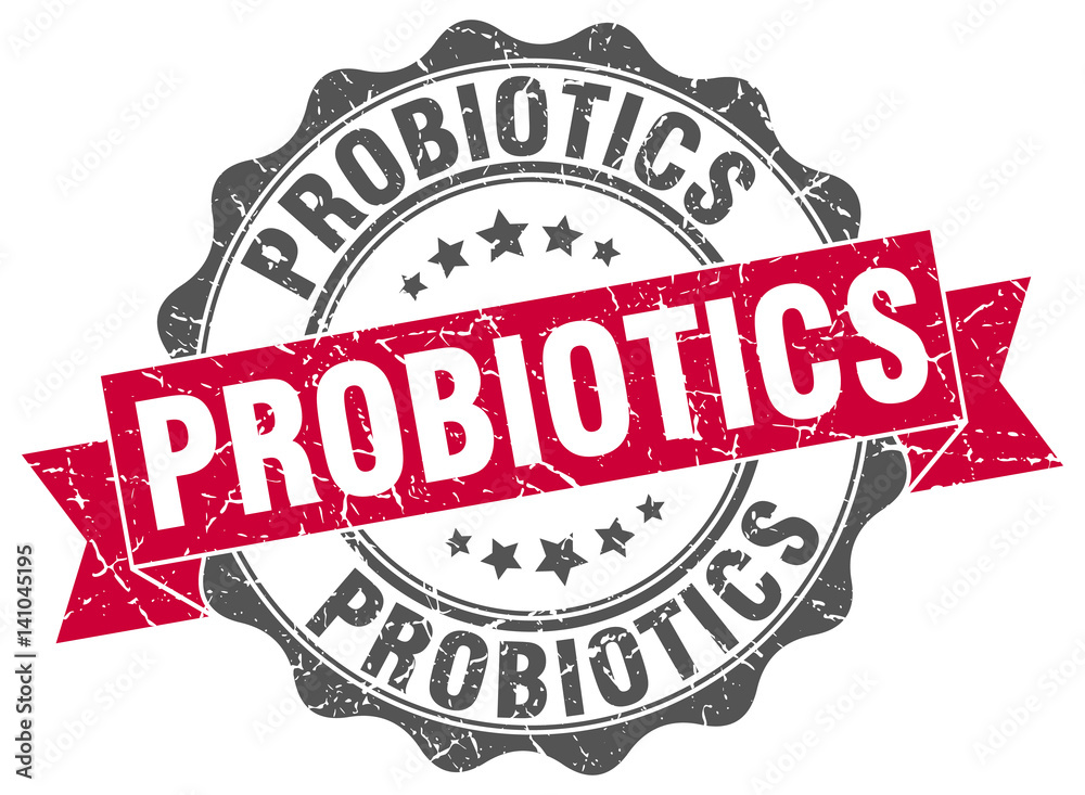 Fototapeta premium probiotics stamp. sign. seal