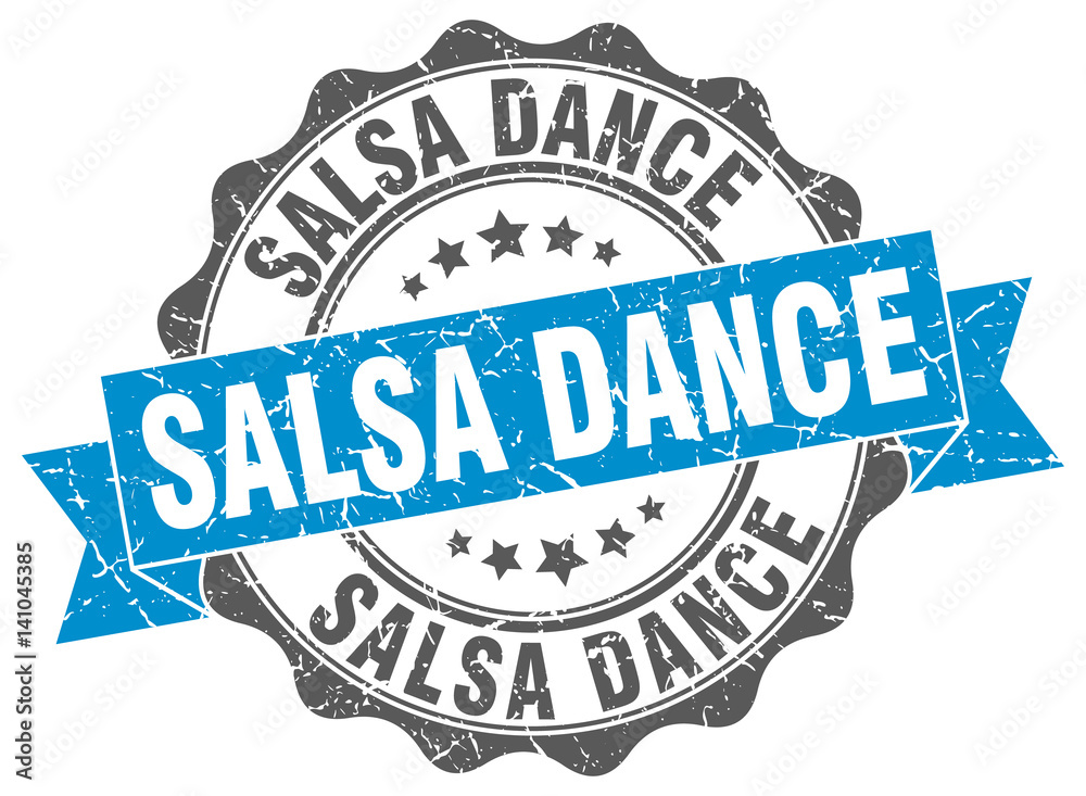Obraz premium salsa dance stamp. sign. seal