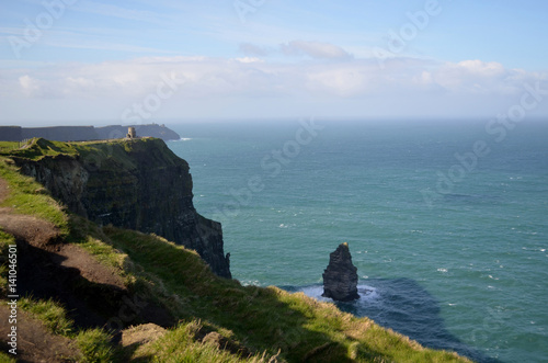 Beautiful Rocky Towering Sea Cliffs Along the Cliff's of Moher photo