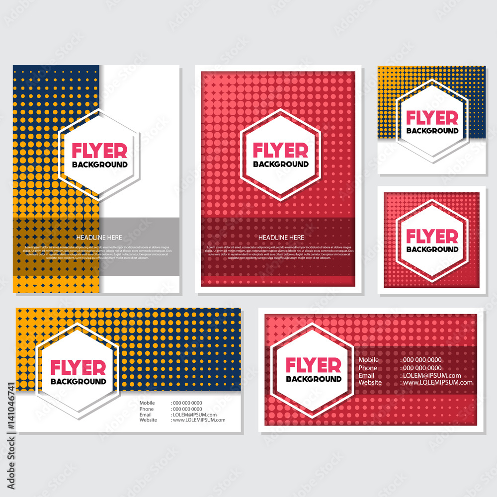 halftone Flyer style background Design Template