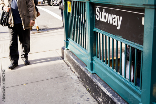 Subway Station Staircase Entrance photo