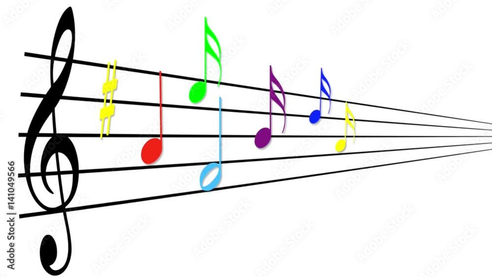 musique notes en couleurs