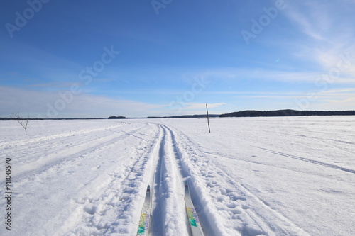 Skiing on lake © Janne