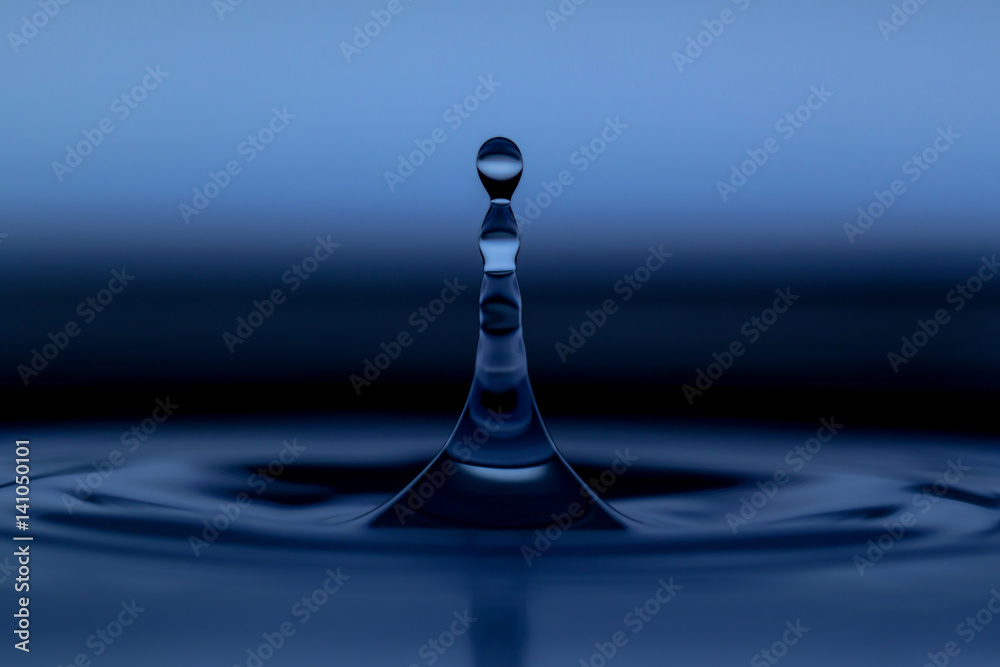 A drop falling into the water A drop falling into the water