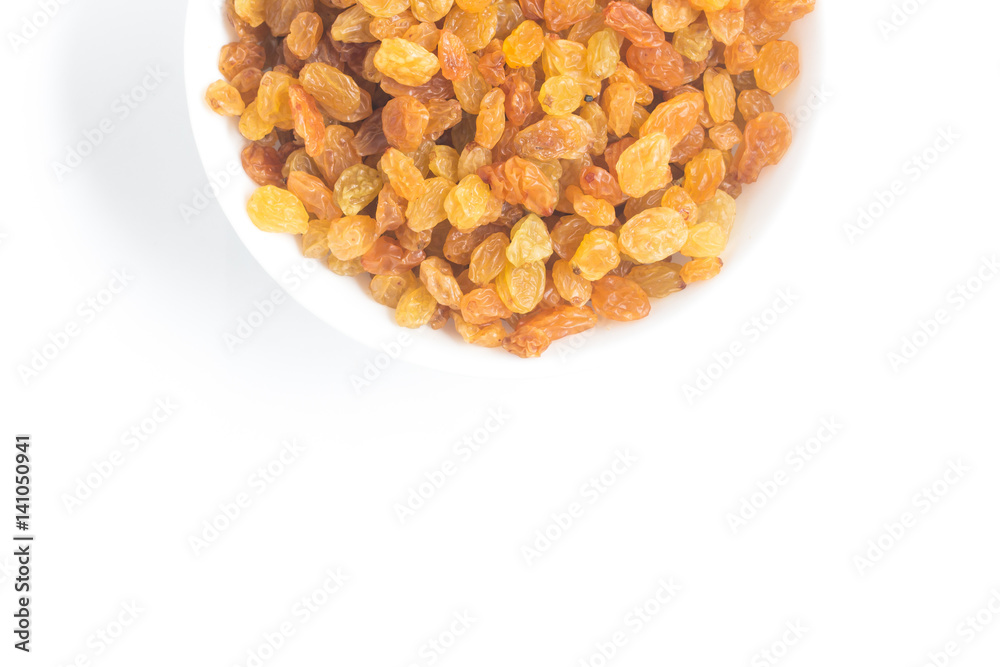 Raisins. Dried Grapes into a bowl Raisins. Dried Grapes into a bowl