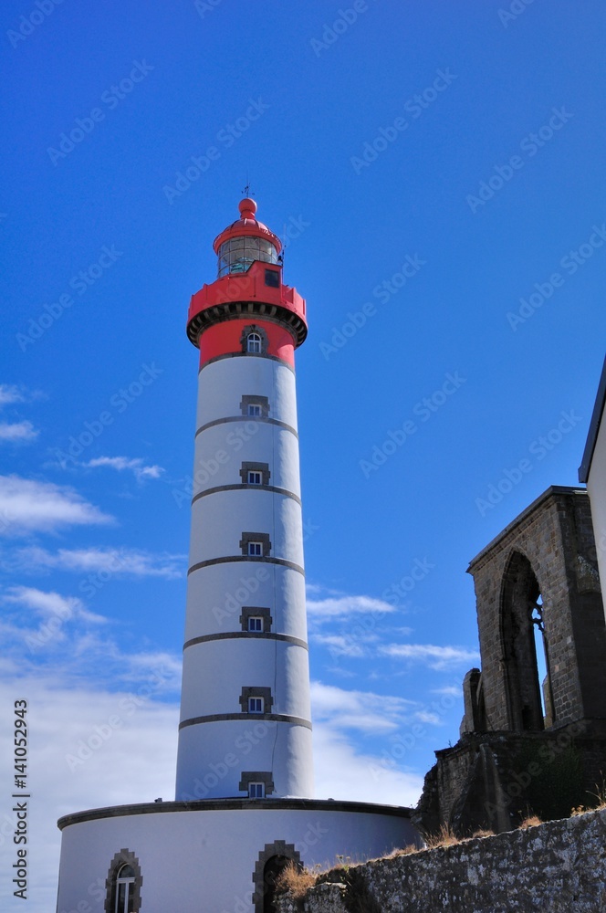 Le phare de la Pointe Saint-Mathieu en Bretagne dans le finistère