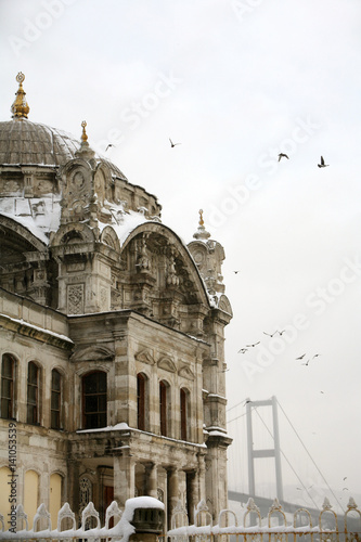 Bosphorus Bridge and Ortakoy Mosque in Istanbul Turkey
 photo
