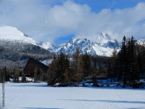 one of the High Tatras peak in the winter