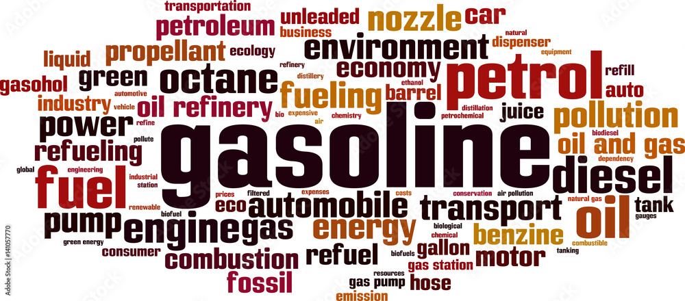Gasoline word cloud