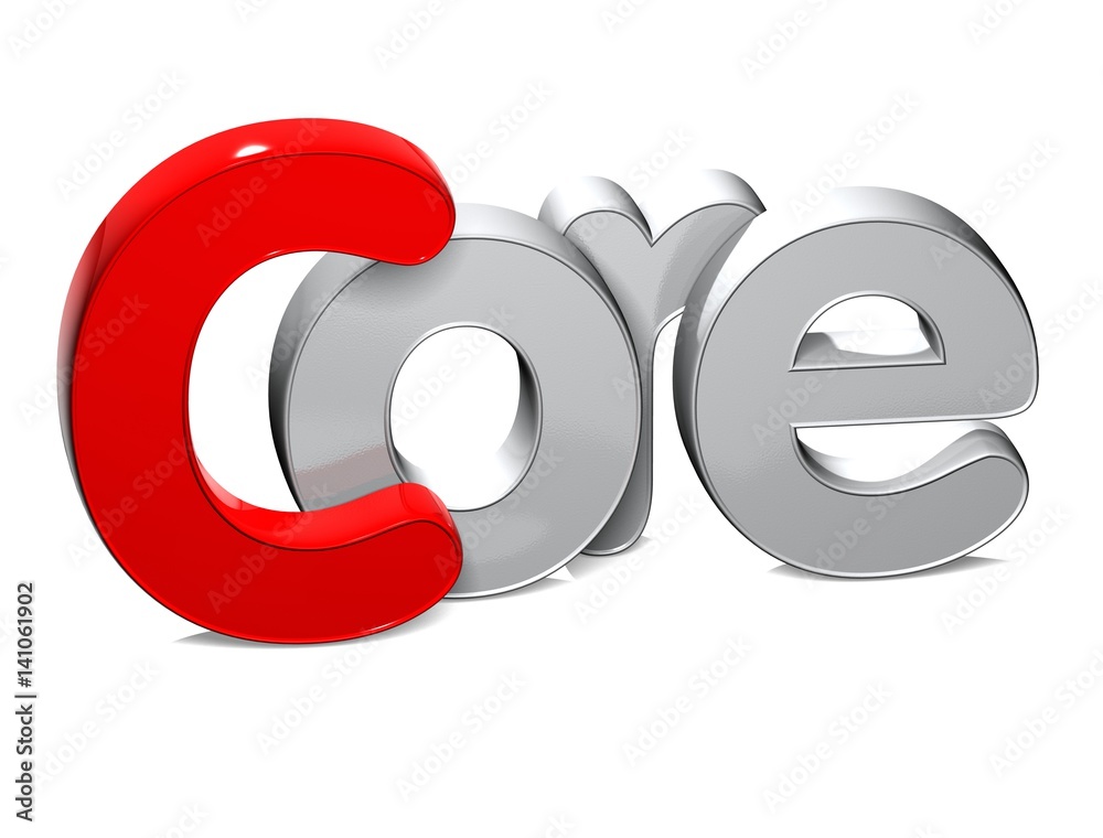3D Word Core over white background. 3D Word Core over white background.