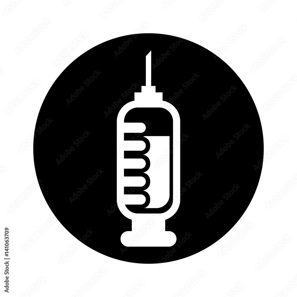 syringe medical isolated icon vector illustration design